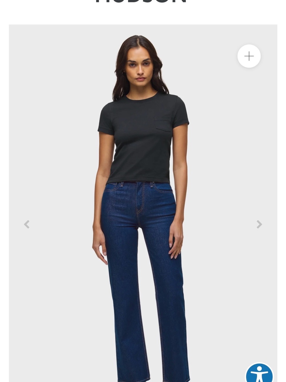 Hudson Jeans Straight Leg Jeans - Dark Blue